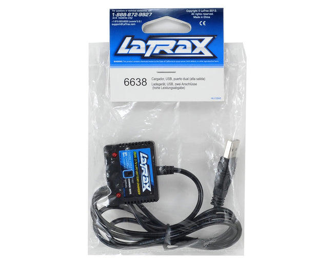 TRA6638, Traxxas LaTrax Alias USB Dual 3.7V Port LiPo Battery Charger (High Output)