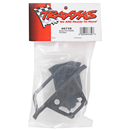 TRA6735, Traxxas Front Bumper/Skidplate Set (Black)