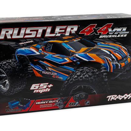 67376-4, Traxxas Rustler 4x4 VXL Brushless RTR 1/10 4WD Stadium Truck (Blue) w/TQi 2.4GHz Radio & TSM