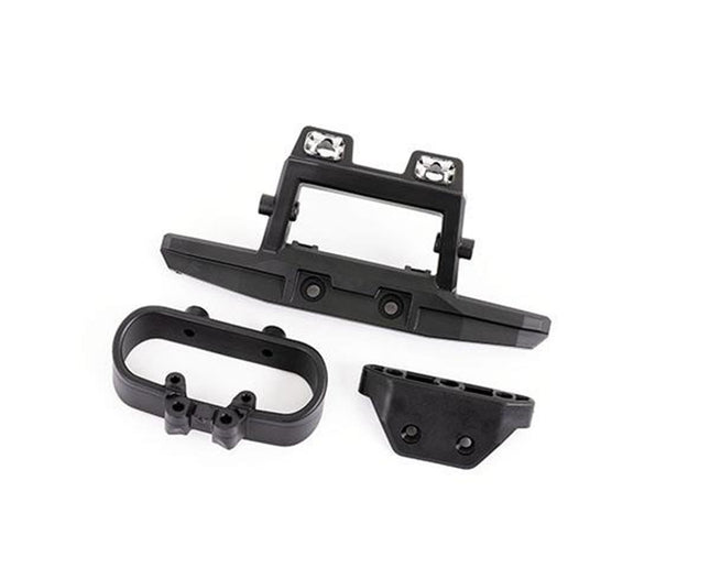 TRA6737X, Bumper, rear / bumper mount (fits 4WD Rustler®) (for LED light kit installation)