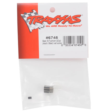 TRA6745, Traxxas Steel 32P Pinion Gear (9T)