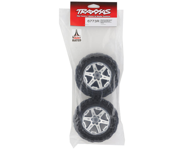 TRA6773R, Traxxas Talon EXT 2.8" Pre-Mounted Tires w/RXT Wheels (2) (Chrome)