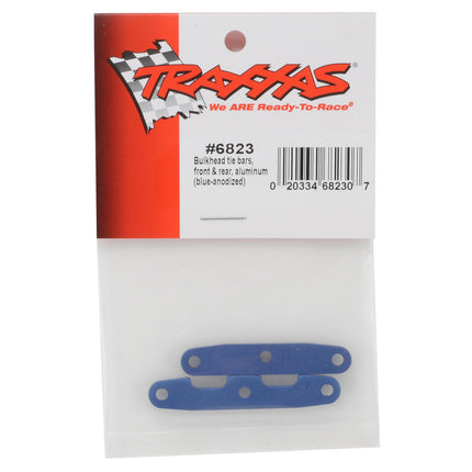 TRA6823, Traxxas Slash 4x4 Aluminum Bulkhead Front & Rear Tie Bar Set (Blue)