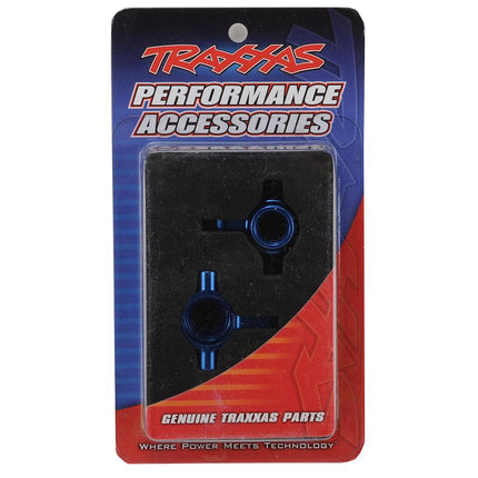 TRA6837X, Traxxas Aluminum Steering Block Set (Blue) (2)
