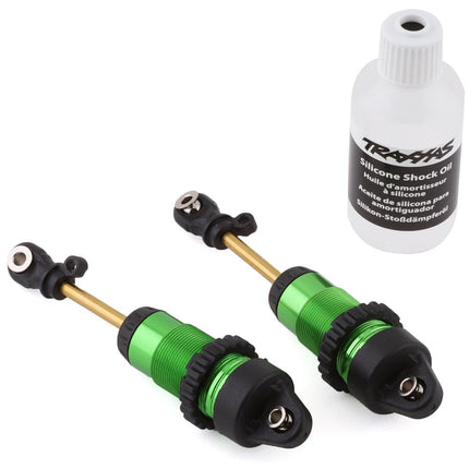 TRA7461G, Traxxas Complete GTR Long Shocks w/Ti-Nitride Shafts (Green) (2)