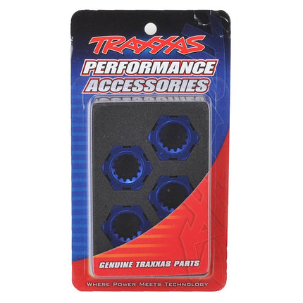 TRA7756X, Traxxas X-Maxx/XRT Aluminum Wheel Hex Hub (Blue) (4)