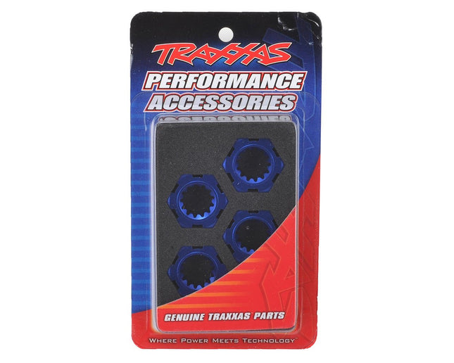 TRA7756X, Traxxas X-Maxx/XRT Aluminum Wheel Hex Hub (Blue) (4)