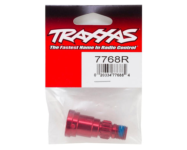 TRA7768R, Traxxas X-Maxx/XRT Aluminum Stub Axle (Red) (use with TRA7750X)