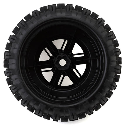 TRA7871, Traxxas X-Maxx Ultimate Black Wheels, Sledgehammer Belted Tires