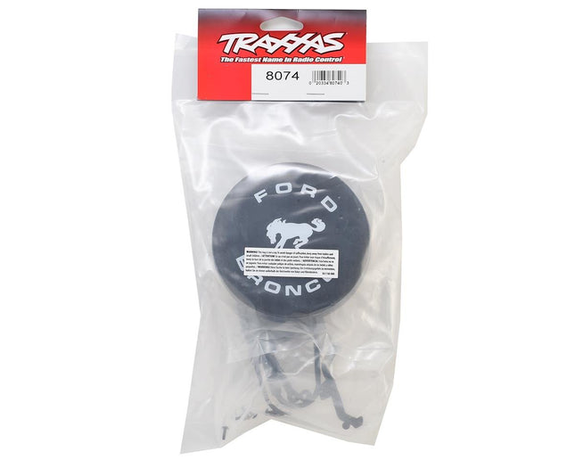 TRA8074, Traxxas Spare Tire Mount & Cover (Ford Bronco)