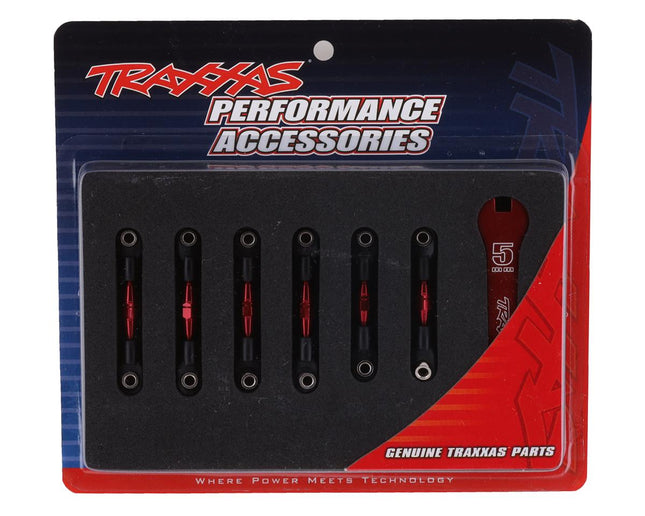 TRA8341R, Traxxas 4-Tec 3.0/2.0 VXL Aluminum Turnbuckles (Red)