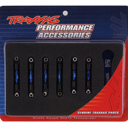 TRA8341X, Traxxas 4-Tec 3.0/2.0 VXL Aluminum Turnbuckles (Blue)