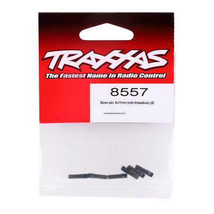 TRA8557, Traxxas 3x11mm Screw Pins (6)