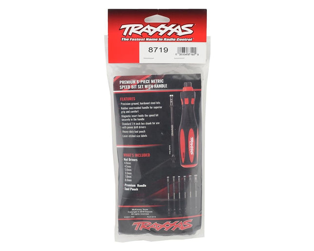 TRA8719, Traxxas 6-Piece Metric Nut Driver Master Set w/Carrying Case (4.0mm, 4.5mm, 5.0mm, 5.5mm, 7.0mm, 8.0mm)