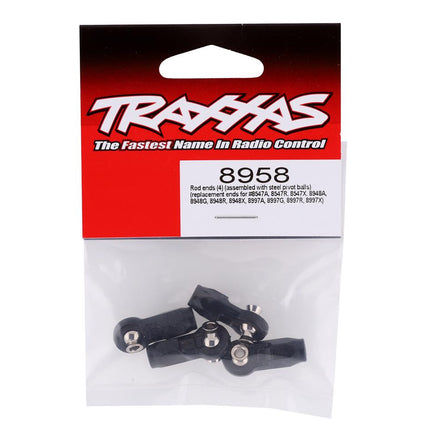 TRA8958, Traxxas Rod Ends w/Steel Pivot Balls (Assembled)