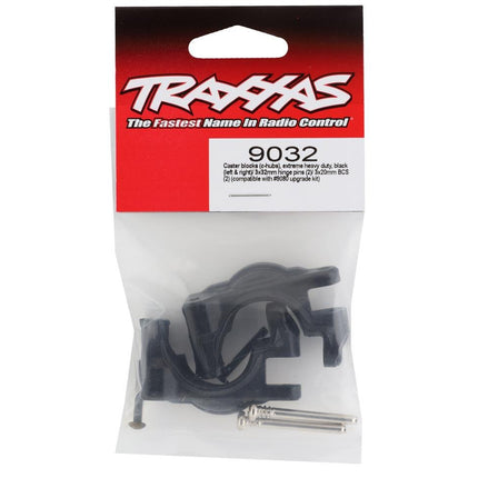 TRA9032, Traxxas Hoss/Rustler/Slash 4x4 Extreme Heavy Duty Caster Blocks (Black) (2)