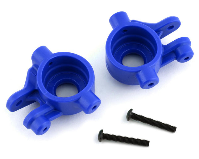 TRA9037X, Traxxas Hoss/Rustler/Slash 4x4 Extreme Heavy Duty Steering Blocks (Blue) (2)