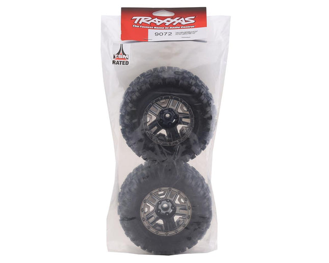 TRA9072, Traxxas Hoss Sledgehammer 2.8" Pre-Mounted Tires (2) (Black Chrome)