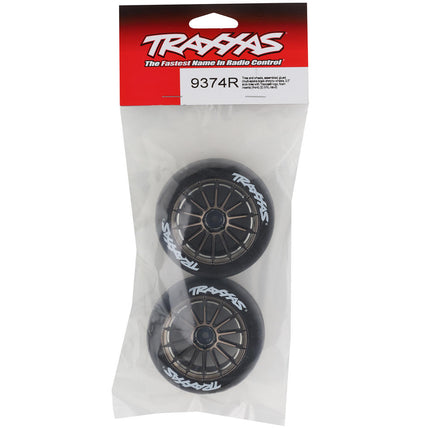 TRA9374R, Traxxas Sticky 2.0" Response Pre-Mounted Tires w/Multi-Spoke Wheels (Satin Chrome) (2) (Front) (VXL)