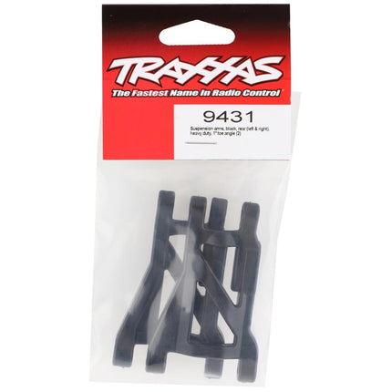 TRA9431, Traxxas Drag Slash Rear Heavy Duty Suspension Arms (Black) (2) (1° Toe-In)