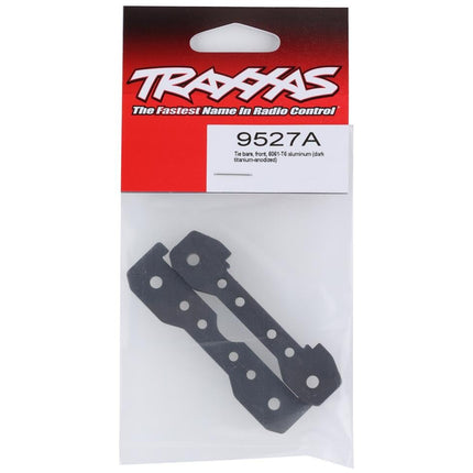 TRA9527A, Tie bars, front, 6061-T6 aluminum (dark titanium-anodized) Sledge