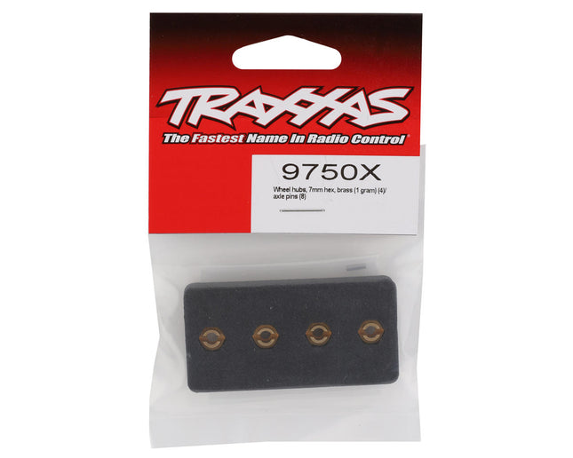TRA9750X, Traxxas TRX-4M Brass Wheel Hexes (4) (4g)
