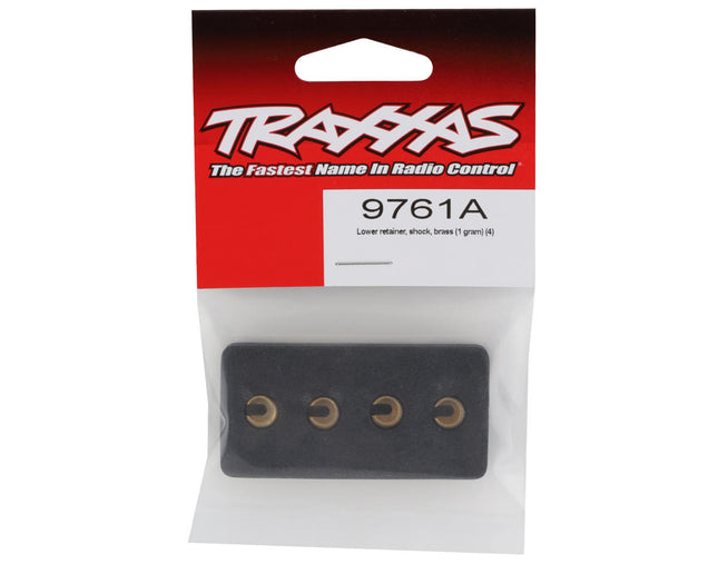 TRA9761A, Traxxas TRX-4M Brass Lower Shock Retainer (4)