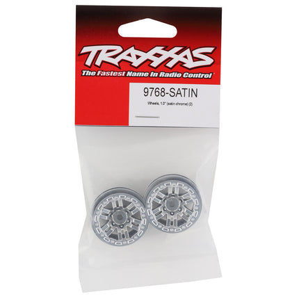 TRA9768-SATIN, Traxxas 1.0" Rims (Satin Chrome) (2) (TRX-4M)