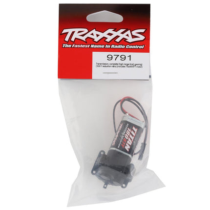 TRA9791, Traxxas Complete Transmission w/87T Motor (Trail Gearing) (TRX-4M)