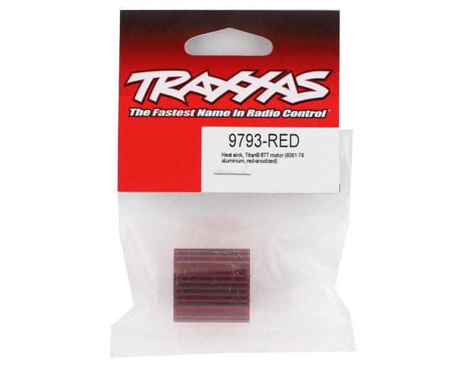 TRA9793-RED, Traxxas Aluminum Heat Sink (Red) (Titan 87T)