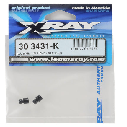 XRA303431-K, XRAY 4.9mm Aluminum Ball End Set (Black) (2)
