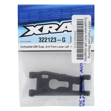 XRA322123-G, XRAY Front Left Low Mounting Suspension Arm (Graphite)