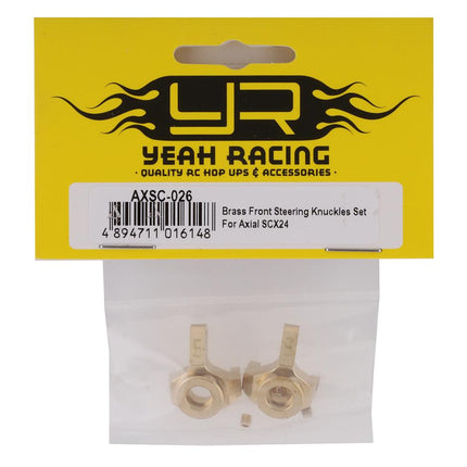 YEA-AXSC-026, Yeah Racing SCX24 Brass Front Steering Knuckles (2) (7g)