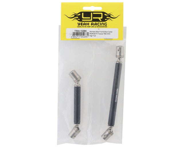 YEA-TRX4-102BK, Yeah Racing Steel Center Driveshafts Set for Traxxas TRX-4 High Trail