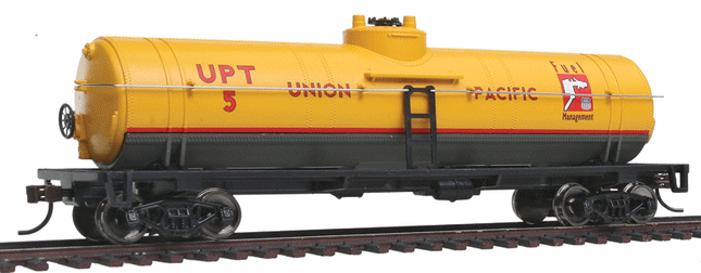 931-1443, WalthersTrainline Union Pacific HO Scale Tank Car (Armour Yellow, gray, red)