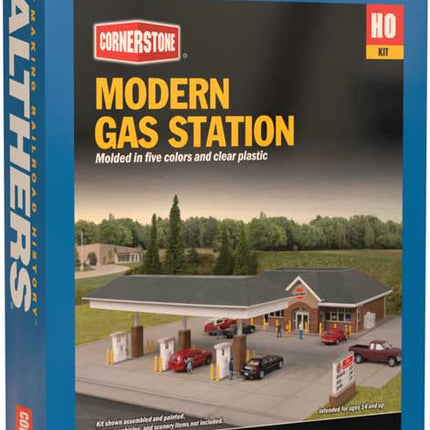 933-3537, Modern Gas Station Kit HO Scale