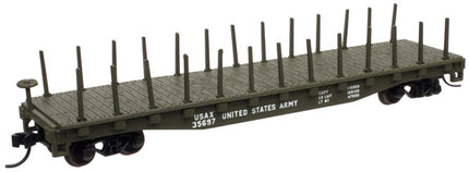 N Scale - Atlas - 38208 - Flatcar, 50 Foot - United States Army - 35697