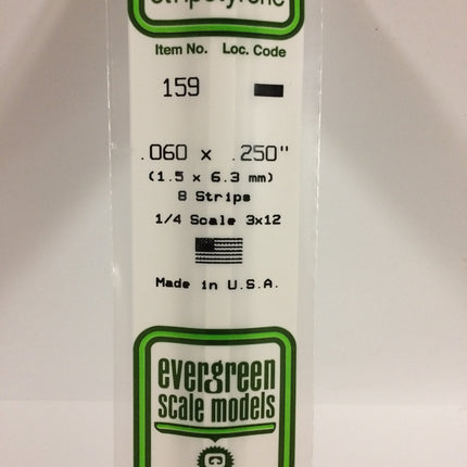 EVERGREEN, EVG-169, .080 x .250 Strips (7)