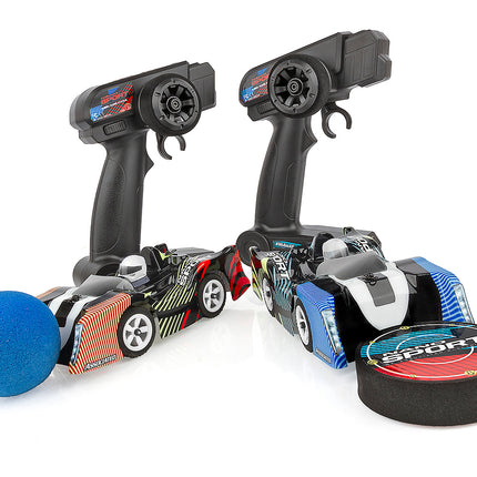 ASC20170, NanoSport On-Road Electric RTR's, 2 x 1/32 Scale Vehicles, w/ 2 Radios, a Puck and Ball, 2WD