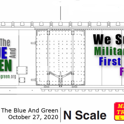 N Scale Back The Blue And Green 50' Boxcar Special Run