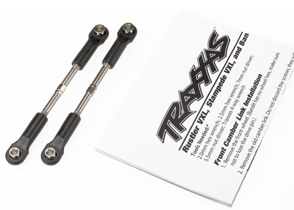 TRA2445, Turnbuckles, toe link, 55mm (75mm center to center) (2) (assembled with rod ends and hollow balls)