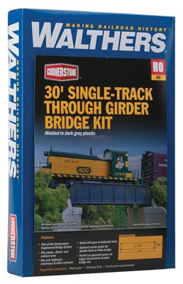 Walthers Cornerstone 30' Single-Track Railroad Through Girder Bridge -- Kit
