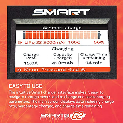 SPMXG2PS8, Spektrum RC Smart G2 PowerStage 8S Bundle w/Two 4S Smart LiPo Batteries (5000mAh)