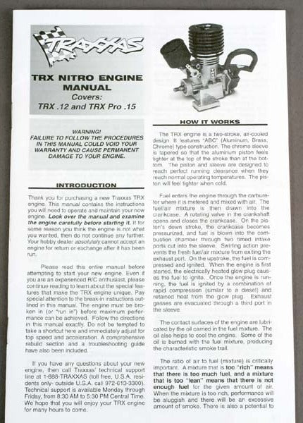 TRA4099 - Engine manual, TRX®