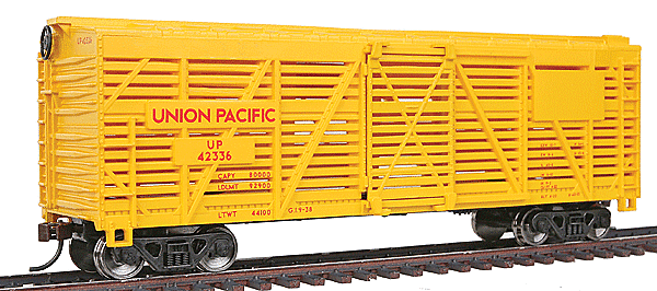 931-1680, WalthersTrainline 40' Stock Car - Ready to Run -- Union Pacific