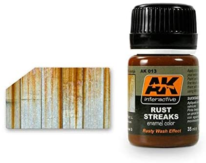 AK Interactive AK 013, Rust Streaks - 35 ML / 1.18 Fl.Oz Jar - Caloosa Trains And Hobbies