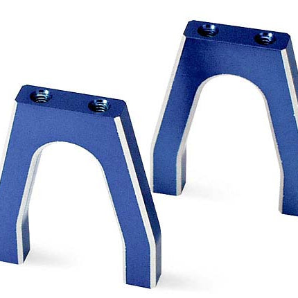 4919X - Servo mounts, throttle/ brake (machined aluminum) (blue) (F&R)/ machine screws (8)