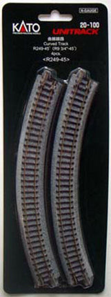 Curved Roadbed Track Section - Unitrack -- 45-Degree, 9-3/4" 249mm Radius