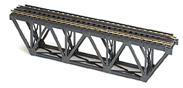 65' Deck Truss Bridge - Kit -- Code 100 Nickel-Silver Rail - 9" 22.9cm