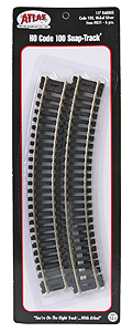 Code 100 Curved Snap-Track(R) Nickel-Silver Rail